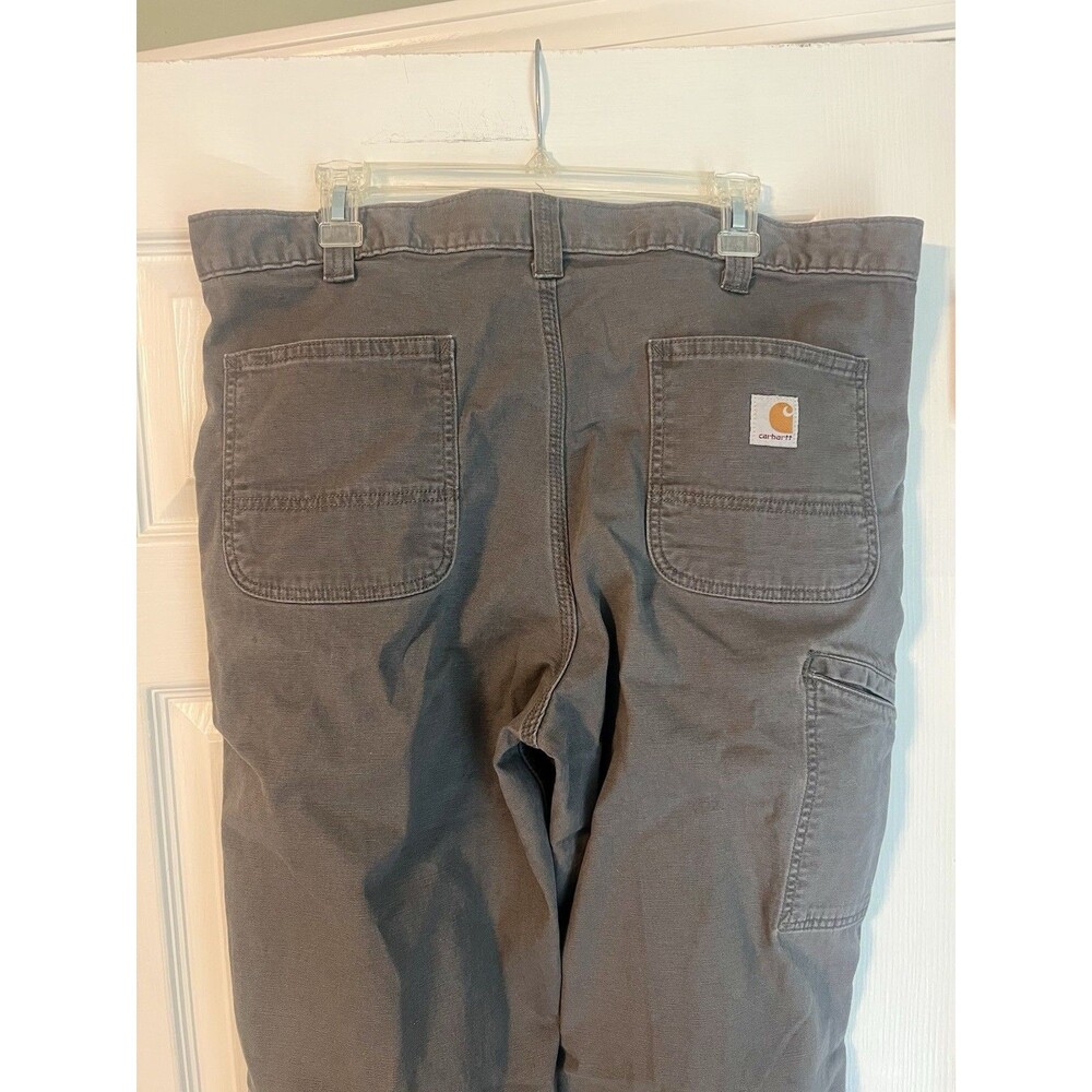 Carhartt 38x32 Gray Rugged Flex Rigby Canvas Work Pants Men's Clean 102291